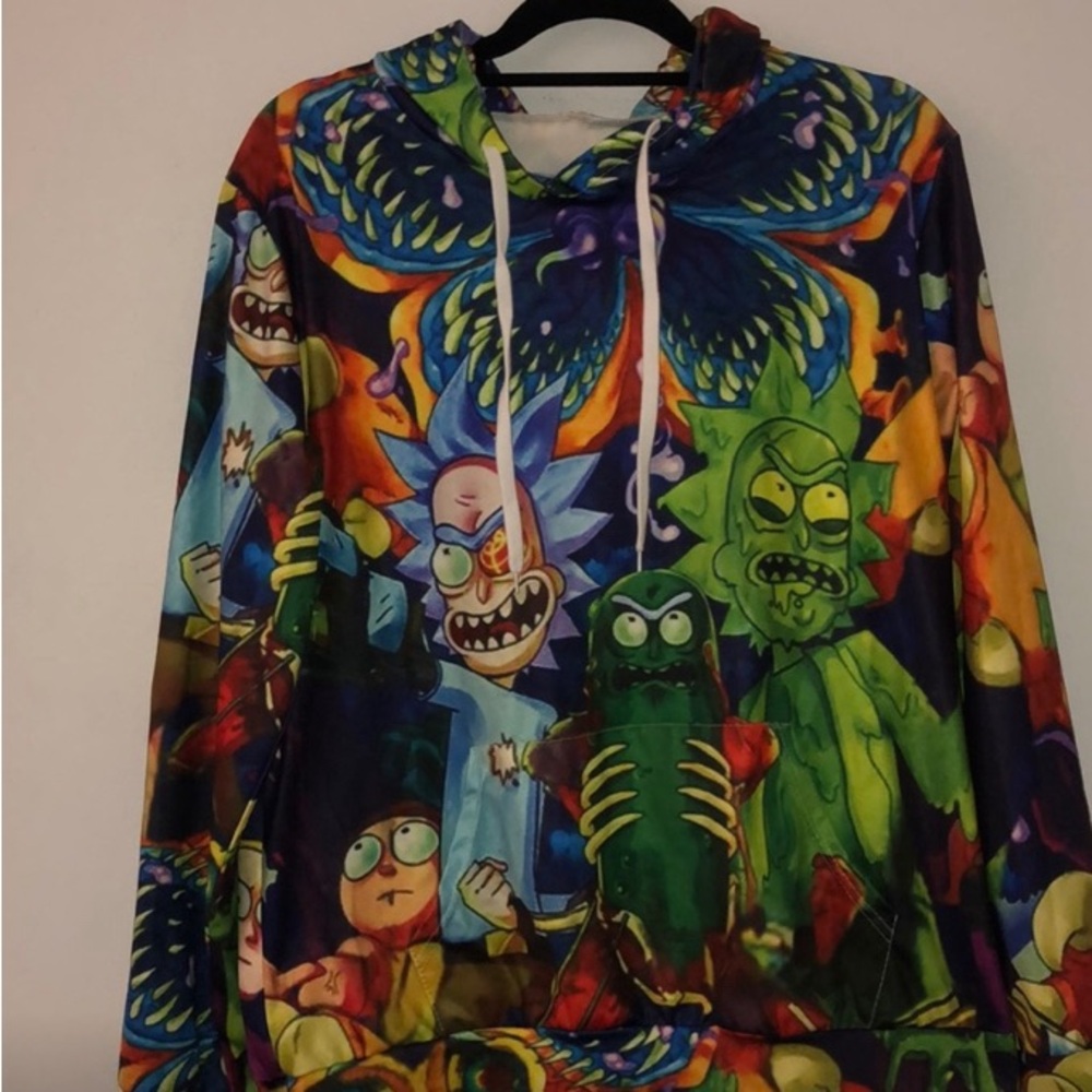 Rick & Morty fun graphic hoodie!